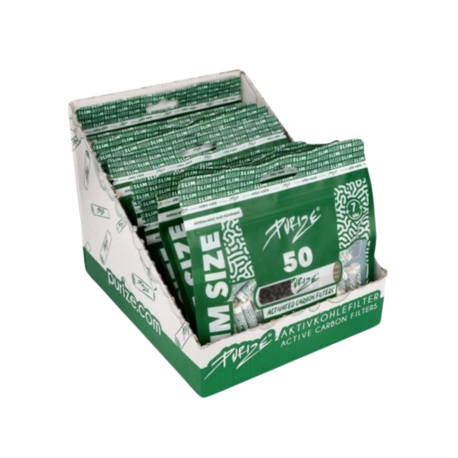 PURIZE – 50 Filtres Slim (Pochette refermable)