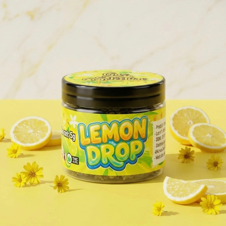 Fleur CBD Lemon Drop pot 5g — profil citronné frais et zesté | Gaz Selection CBD
