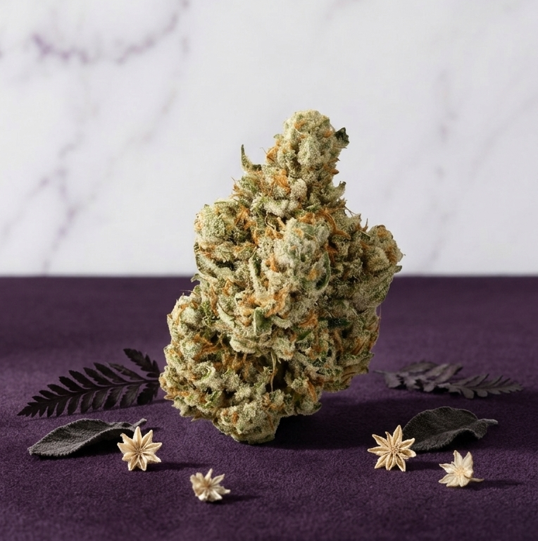 Fleur CBD Interstellar #9 living soil — profil floral et fruits noirs | Gaz Selection CBD