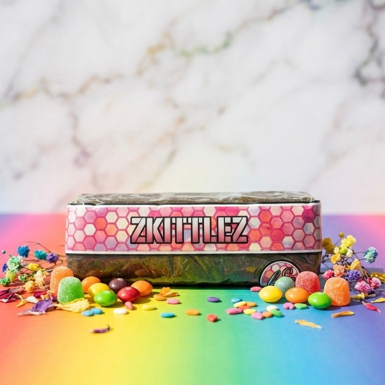 Résine CBD Zkittlez 36% CBG — profil fruité bonbon explosif | Gaz Selection CBD
