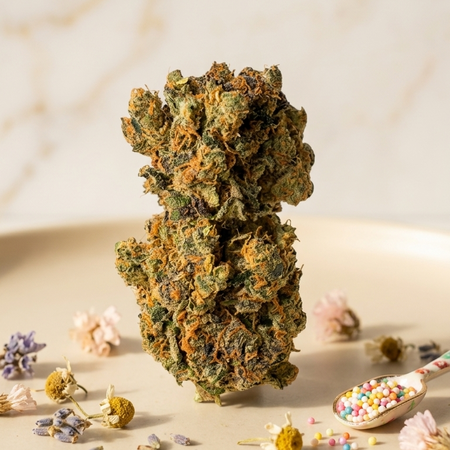 Fleur CBD Gelato 41 indoor 9% — têtes violettes sucrées et fruitées | Gaz Selection CBD