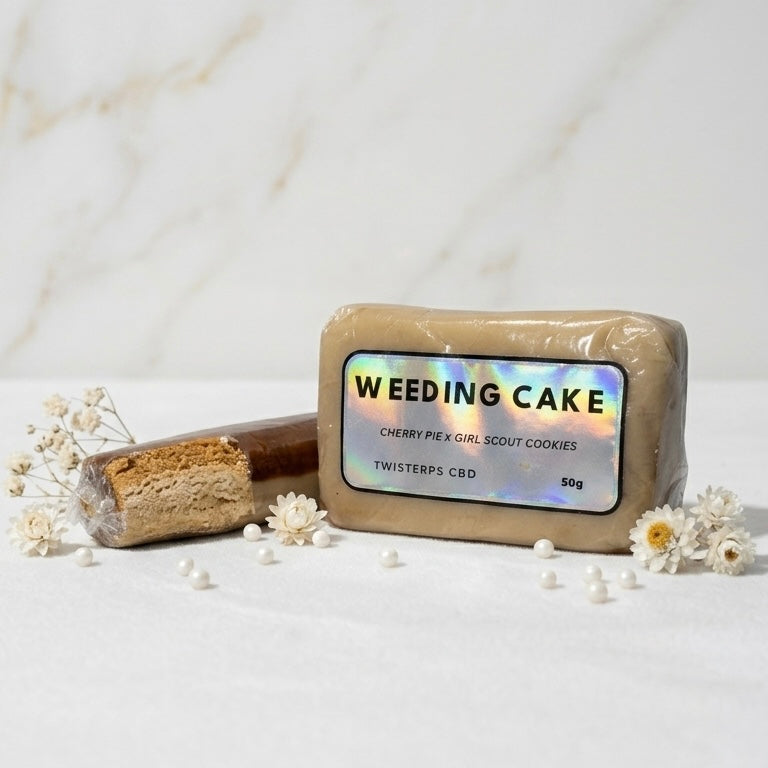 Résine CBD Wedding Cake 55% — profil crémeux poivré agrumé | Gaz Selection CBD