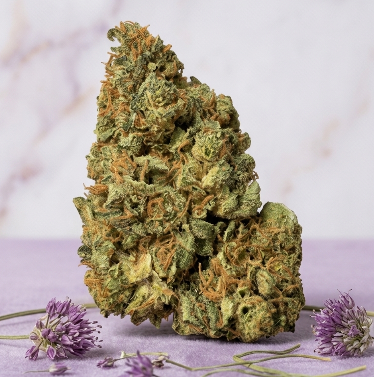 Fleur CBD Allium OG living soil — profil gazeux et épicé | Gaz Selection CBD