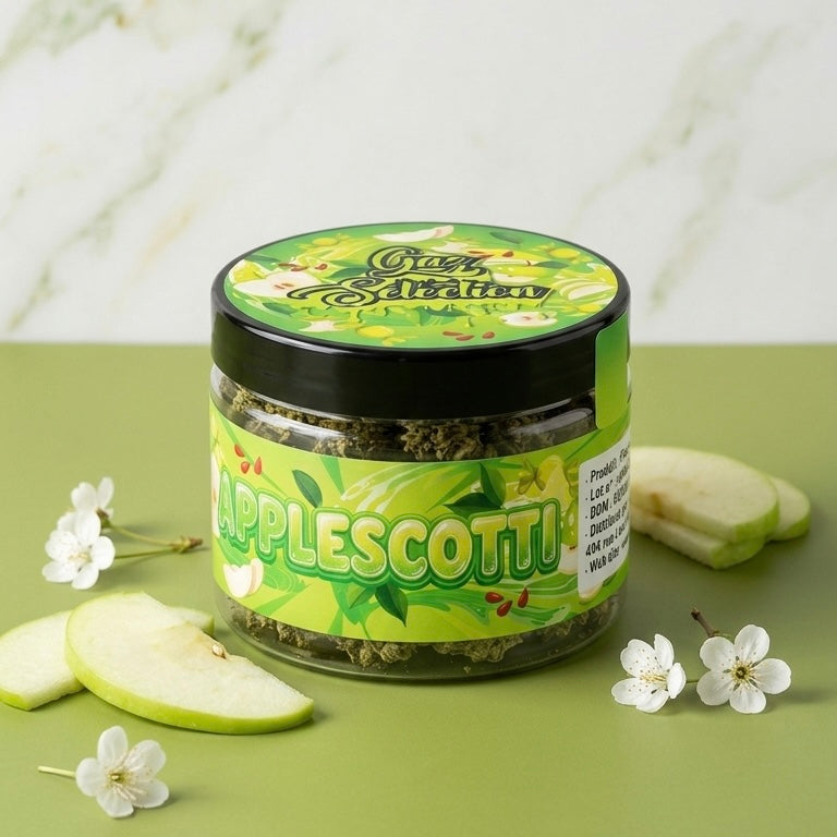 Fleur CBD Applescotti pot 5g — profil pomme fraîche biscuit vanillé | Gaz Selection CBD