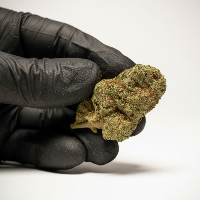 Fleur CBD Alien Fruit indoor — tête dense arômes fruités frais et citronné